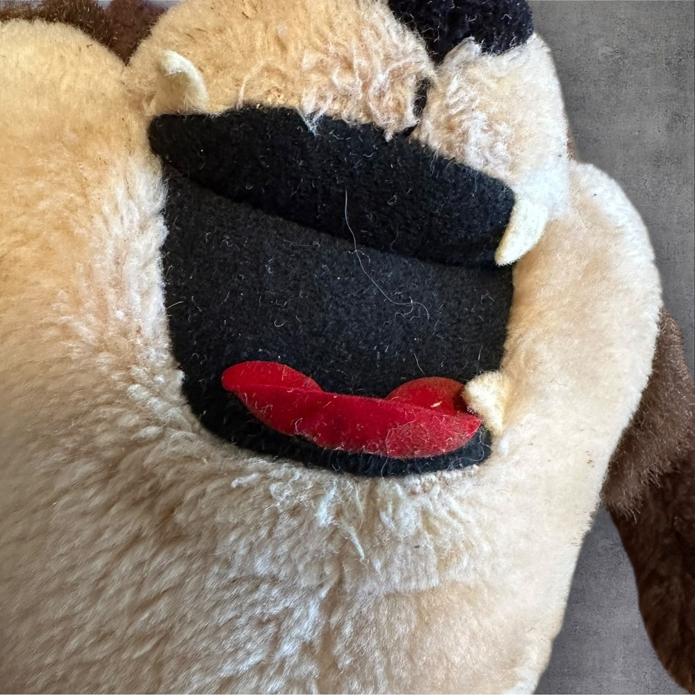LOONEY TUNES Tasmanian Devil Plush Taz 4K Company Mighty Star 1991 Korea 10 in - Picture 4 of 7